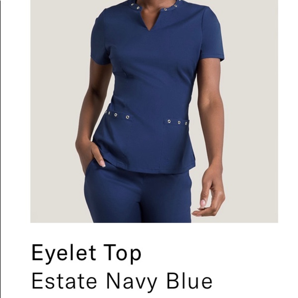 Jaanuu scrub top XS navy blue